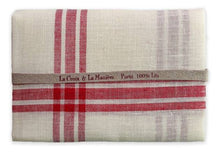 Charger l'image dans la galerie, Coupon lin rayé ivoire à broder 57 cm X 57 cm