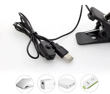 Charger l'image dans la galerie, Lumière ronde LED USB avec clip noir ou argent