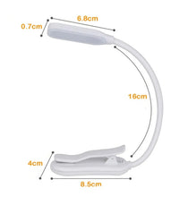 Charger l'image dans la galerie, Lampe de bureau 7 LED intensité variable à pince flexible 360° noire