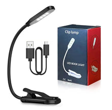 Charger l'image dans la galerie, Lampe de bureau 7 LED intensité variable à pince flexible 360° noire