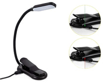 Charger l'image dans la galerie, Lampe de bureau 7 LED intensité variable à pince flexible 360° noire