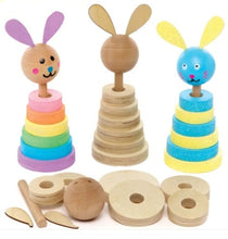 Charger l'image dans la galerie, Kit lapin en bois à empiler