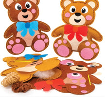 Charger l'image dans la galerie, Kit couture feutrine coussins oursons