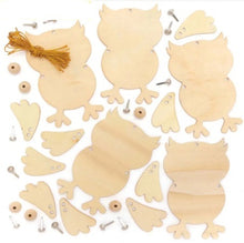 Charger l'image dans la galerie, Kits de décoration de marionnettes en bois forme de hibou