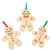 Charger l'image dans la galerie, Kit travaux d'aiguille pour décoration de fête bonhomme de pain d'épice