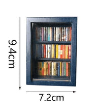 Charger l'image dans la galerie, Bibliothèque miniature avec livres.