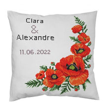 Charger l'image dans la galerie, Kit Coussin de mariage Coquelicots