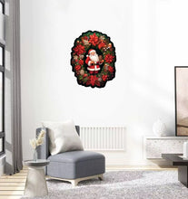 Charger l'image dans la galerie, Puzzle père Noël et couronne de poinsettia