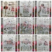 Charger l'image dans la galerie, Pochoirs flexibles en plastique A4/29.5 cm X 21 cm 9 modèles