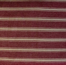 Charger l'image dans la galerie, Toile à rayures épaisse de coton certifié BIO 160 cm  rouge