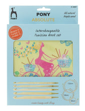 Charger l'image dans la galerie, Pochette "absolute" bleu ou jaune set crochet tunisien circulaire Pony