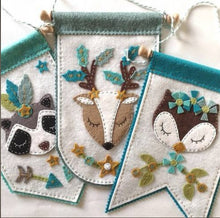 Charger l'image dans la galerie, Fanion DIY en feutrine à suspendre Animaux de la forêt Sleepy