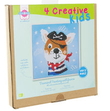 Charger l'image dans la galerie, Kit Diamond painting chien pirate + cadre 24 cm X 24 cm.