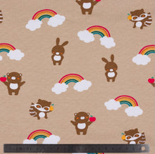 Charger l'image dans la galerie, Tissu sweat imprimé numérique camel 150 cm.