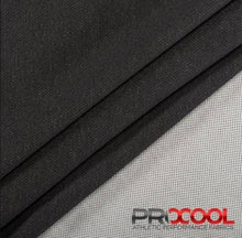 Charger l'image dans la galerie, Jersey sport léger en coton Supima Procool antimicrobien noir 145 cm