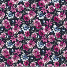 Charger l'image dans la galerie, Tissu viscose twill imprimé fleurs 150 cm