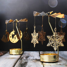 Charger l'image dans la galerie, Bougeoir carrousel rotatif en métal 17 modèles couleur or ou argent.