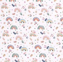 Charger l'image dans la galerie, Tissu sweat polaire alpin imprimé arc-en-ciel 150 cm