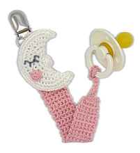 Charger l'image dans la galerie, Kit crochet HardiCraft - attache tétine lune rose