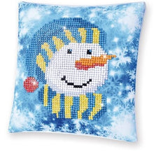 Charger l'image dans la galerie, Kit broderie diamant coussin le bonnet du bonhomme de neige