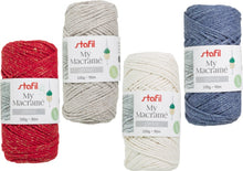 Charger l'image dans la galerie, Fil macramé brillant STAFIL 2 mm 100 g 10 couleurs.