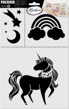 Charger l'image dans la galerie, Pochoir Aladine licorne 20 cm x 30 cm
