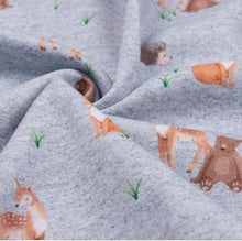 Charger l'image dans la galerie, Tissu sweat imprimé numérique animaux de la forêt 155 cm