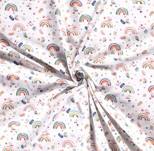 Charger l'image dans la galerie, Tissu sweat polaire alpin imprimé arc-en-ciel 150 cm