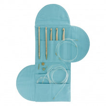 Charger l'image dans la galerie, Pochette "absolute" bleu ou jaune set crochet tunisien circulaire Pony