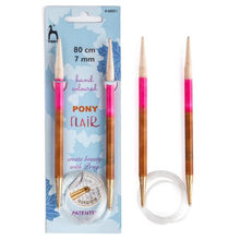 Charger l'image dans la galerie, Aiguilles à tricoter circulaires Pony Flair 80 cm 4 tailles.