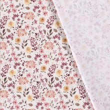 Charger l'image dans la galerie, Tissu sweat polaire alpin imprimé fleurs 150 cm