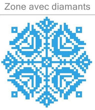 Charger l'image dans la galerie, Kit broderie diamant coussin le flocon de neige