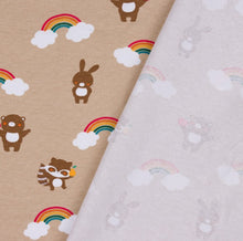 Charger l'image dans la galerie, Tissu sweat imprimé numérique camel 150 cm.