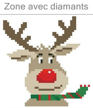 Charger l'image dans la galerie, Kit broderie diamant coussin le renne de Noël