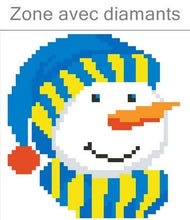 Charger l'image dans la galerie, Kit broderie diamant coussin le bonnet du bonhomme de neige