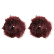 Charger l'image dans la galerie, 1 Paire de manchette fourrure bordeaux 10 cm de large