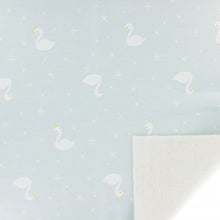 Charger l'image dans la galerie, Tissu molleton sweatshirt Kiyohara cygne 100 % coton rose 83 cm