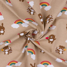 Charger l'image dans la galerie, Tissu sweat imprimé numérique camel 150 cm.