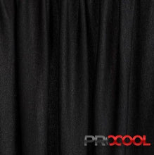 Charger l'image dans la galerie, Jersey sport léger en coton Supima Procool antimicrobien noir 145 cm