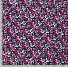 Charger l'image dans la galerie, Tissu viscose twill imprimé fleurs 150 cm