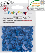 Charger l'image dans la galerie, 30 Boutons pressions plastiques ronds BabySnap 12.4 mm 35 couleurs