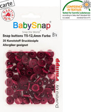 Charger l'image dans la galerie, 30 Boutons pressions plastiques ronds BabySnap 12.4 mm 35 couleurs