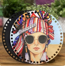 Charger l'image dans la galerie, 2 Pièces fond de sac motif figure féminine diamètre 19 cm 21 modèles