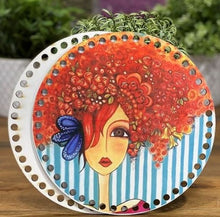 Charger l'image dans la galerie, 2 Pièces fond de sac motif figure féminine diamètre 19 cm 21 modèles