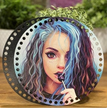 Charger l'image dans la galerie, 2 Pièces fond de sac motif figure féminine diamètre 19 cm 21 modèles