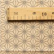 Charger l'image dans la galerie, Coupon 50 cm X 55 cm 100 % coton motifs traditionnels japonais Asanoha écru