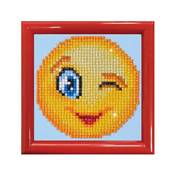 Charger l'image dans la galerie, Kit complet broderie diamant Clin d'oeil avec livre et cadre