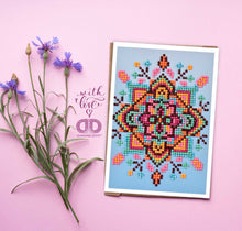 Charger l'image dans la galerie, Kit carte de vœux Broderie Diamant BLUE STAR