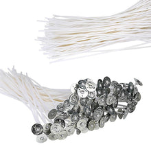 Charger l'image dans la galerie, Lot de 100 mèches de bougie en coton paraffinée au choix : 9 cm/ 15 cm/ 20 cm et accessoires pour fabrication bougies