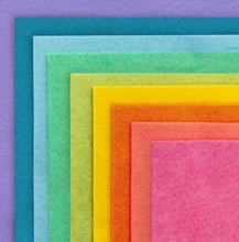 Charger l'image dans la galerie, Pack feutrine XL 9 coloris camaïeux arc-en-ciel 30 cm X 30 cm